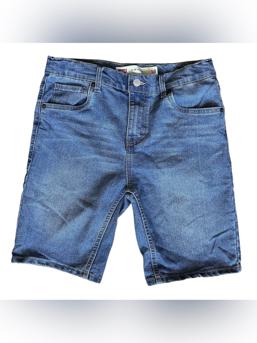 Levi's Size 18 Boys denim jeans blue Slim shorts